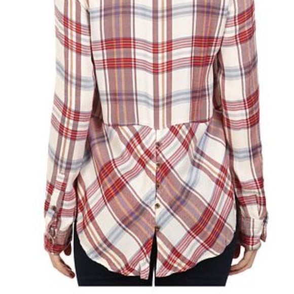 248  LUCKY BRAND Red Bungalow Plaid Soft Flannel Shirt - Picture 8 of 8